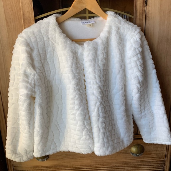 Calvin Klein Faux Fur Bolero - Picture 1 of 3